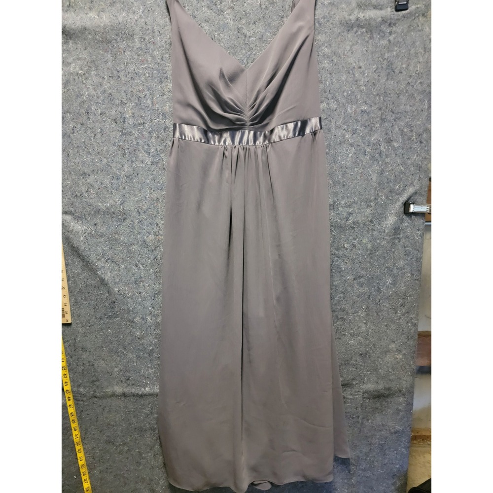 David's Bridal Gary/Pweter Formal Long‎ Sleeveless Dress Size 18